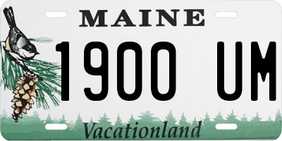 ME license plate 1900UM