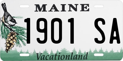ME license plate 1901SA