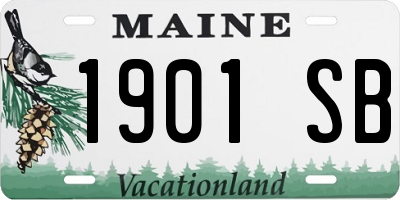 ME license plate 1901SB