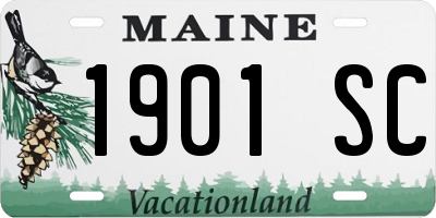 ME license plate 1901SC