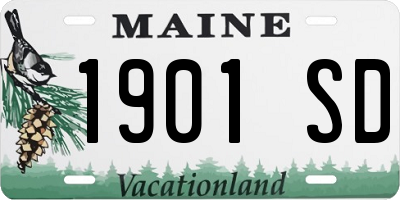 ME license plate 1901SD