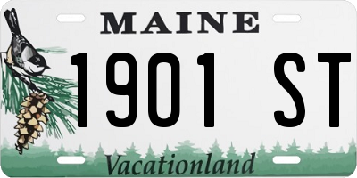 ME license plate 1901ST