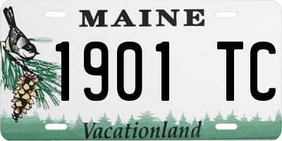 ME license plate 1901TC