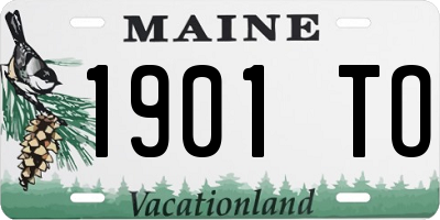 ME license plate 1901TO