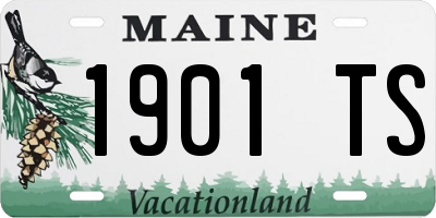 ME license plate 1901TS