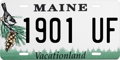 ME license plate 1901UF