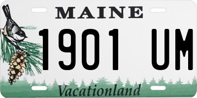 ME license plate 1901UM