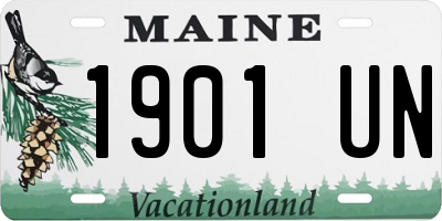 ME license plate 1901UN