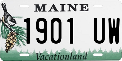 ME license plate 1901UW