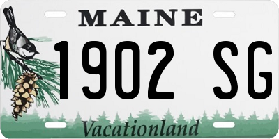 ME license plate 1902SG