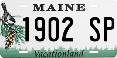 ME license plate 1902SP