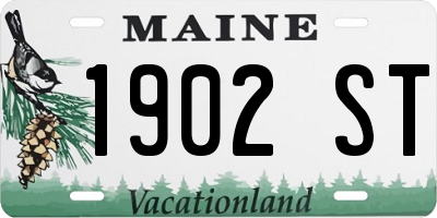 ME license plate 1902ST