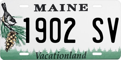 ME license plate 1902SV