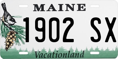 ME license plate 1902SX