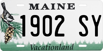 ME license plate 1902SY