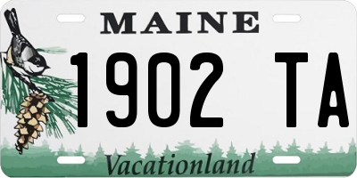 ME license plate 1902TA