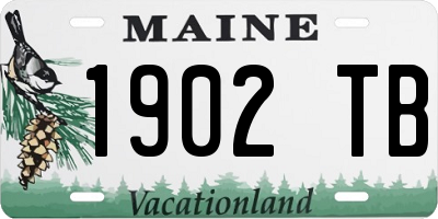 ME license plate 1902TB