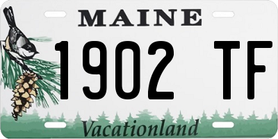 ME license plate 1902TF
