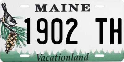 ME license plate 1902TH