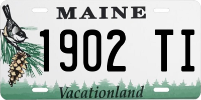 ME license plate 1902TI