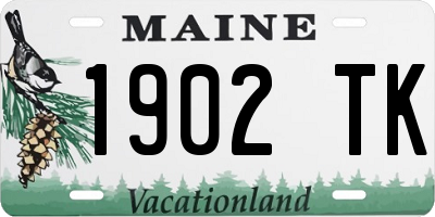 ME license plate 1902TK