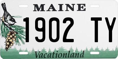 ME license plate 1902TY