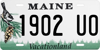 ME license plate 1902UO