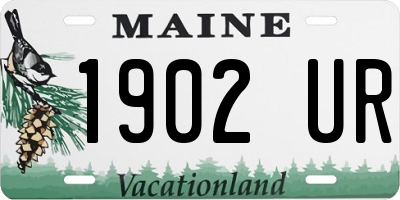 ME license plate 1902UR