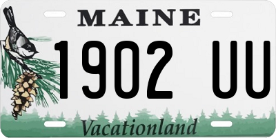 ME license plate 1902UU