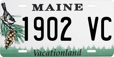 ME license plate 1902VC