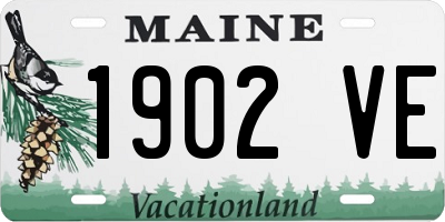 ME license plate 1902VE
