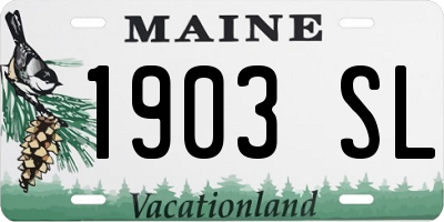 ME license plate 1903SL