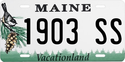 ME license plate 1903SS