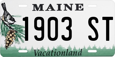 ME license plate 1903ST