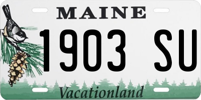 ME license plate 1903SU