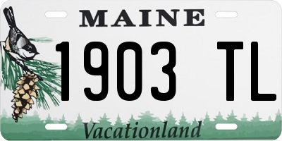 ME license plate 1903TL