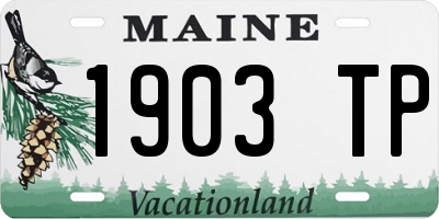 ME license plate 1903TP