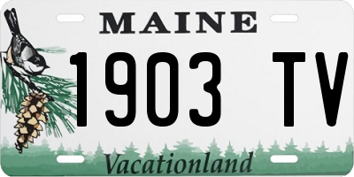 ME license plate 1903TV