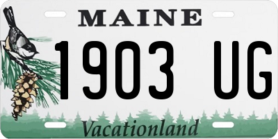 ME license plate 1903UG