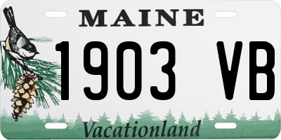 ME license plate 1903VB