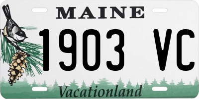 ME license plate 1903VC