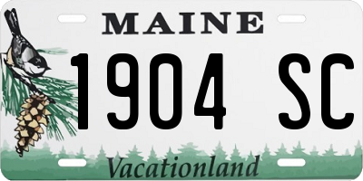 ME license plate 1904SC