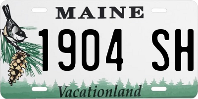 ME license plate 1904SH