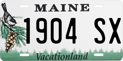 ME license plate 1904SX