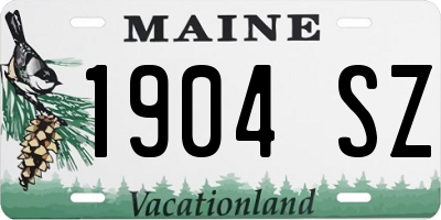 ME license plate 1904SZ