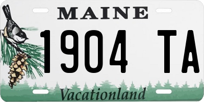 ME license plate 1904TA