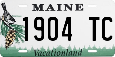 ME license plate 1904TC