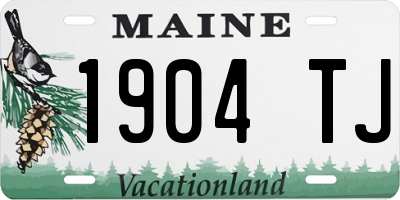 ME license plate 1904TJ