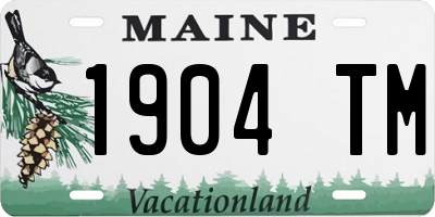 ME license plate 1904TM