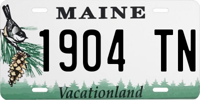 ME license plate 1904TN